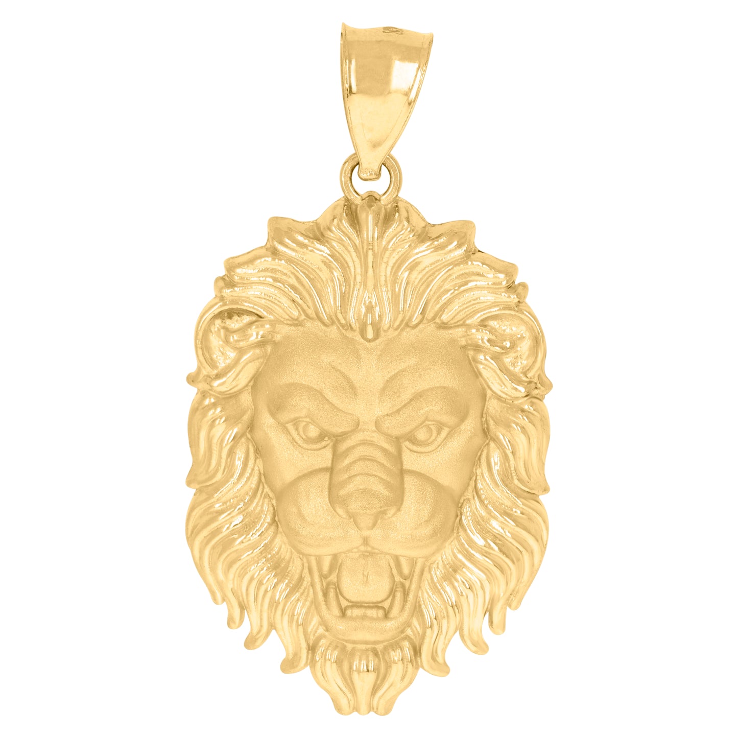 10k Yellow Gold Mens Leo/Lion Animal Zodiac Sign/Wildlife Charm Pendant