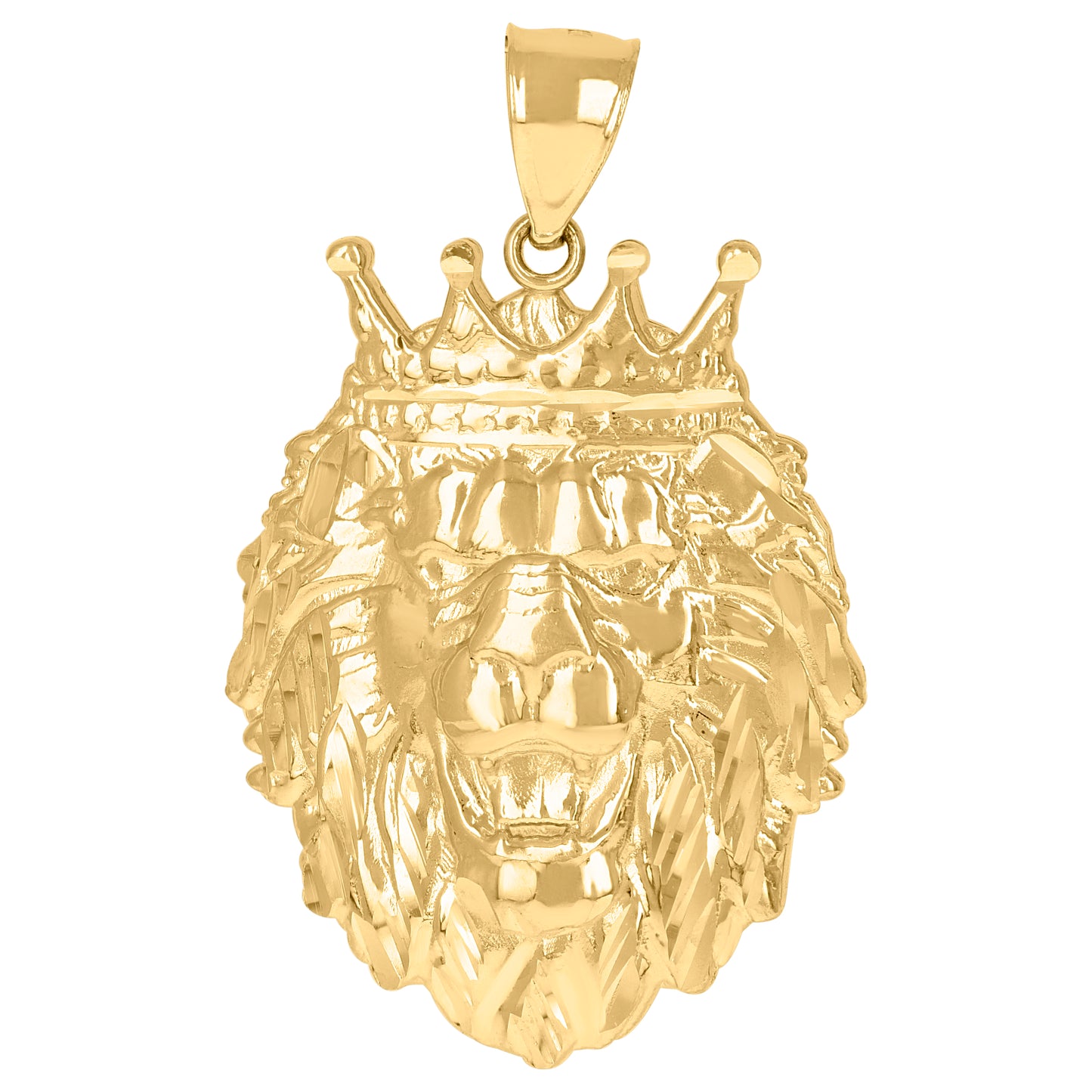 10k Yellow Gold Mens Leo/Lion Animal Zodiac Sign/Wildlife Charm Pendant