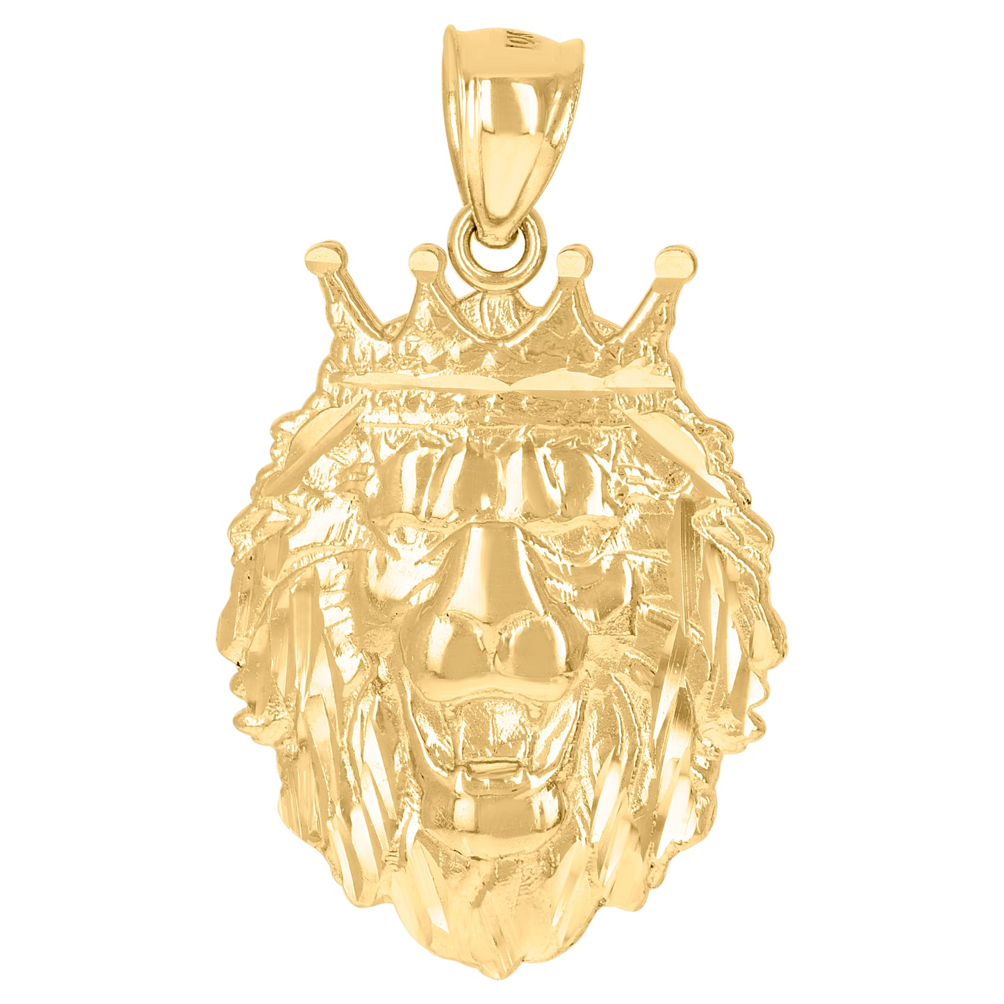 10k Yellow Gold Mens Leo/Lion Animal Zodiac Sign/Wildlife Charm Pendant