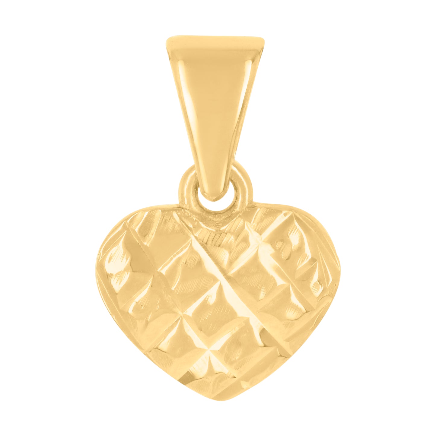10k Yellow Gold Womens Heart Charm Pendant