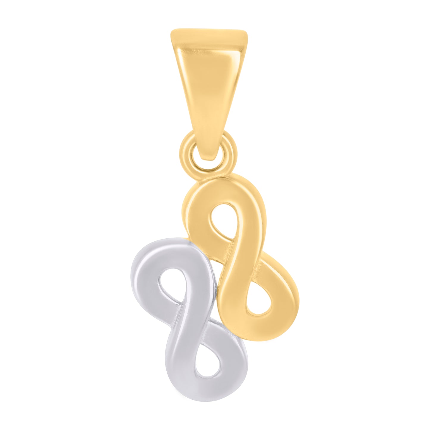10k Two tone Gold Womens Love Symbol Infinity Charm Pendant