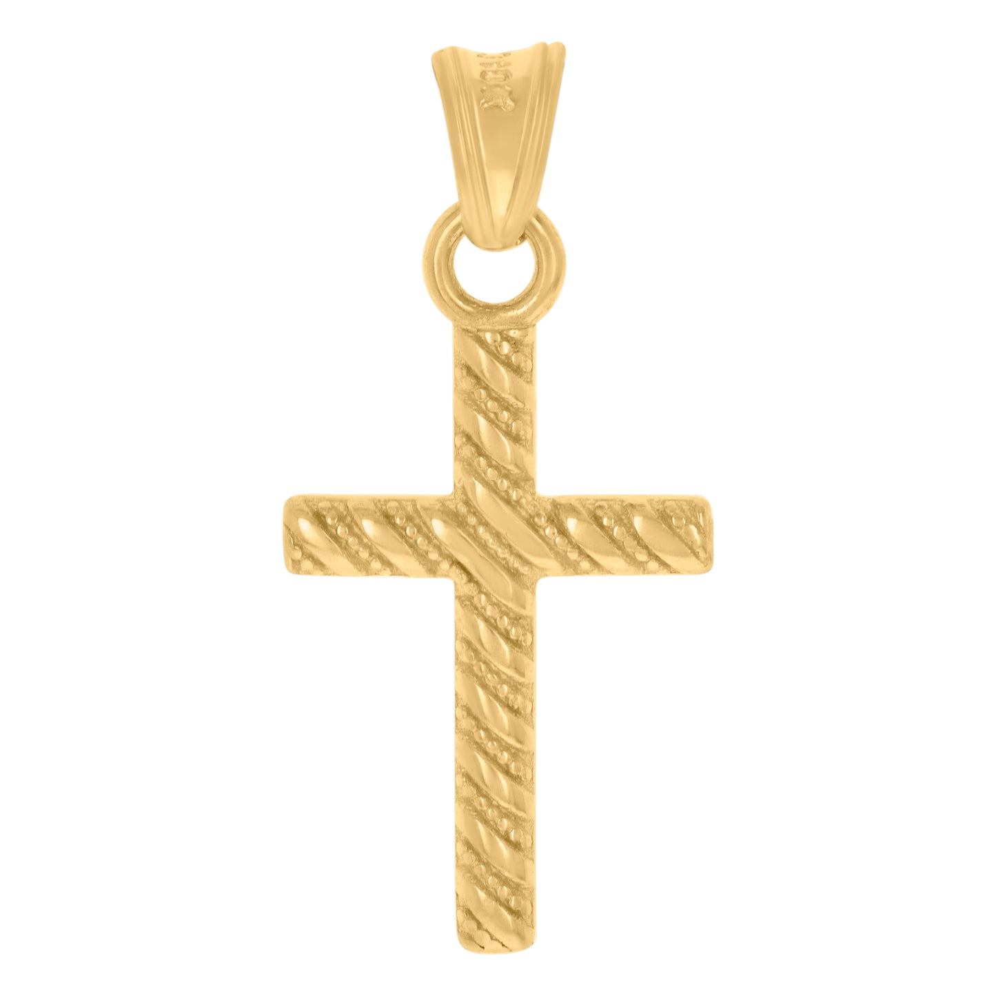 10kt Yellow Gold Unisex Cross Religious Charm Pendant