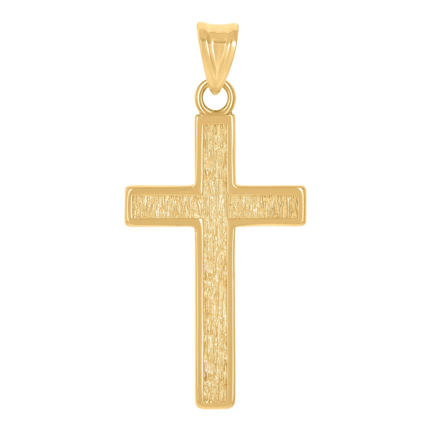 10kt Yellow Gold Mens Cross Religious Charm Pendant