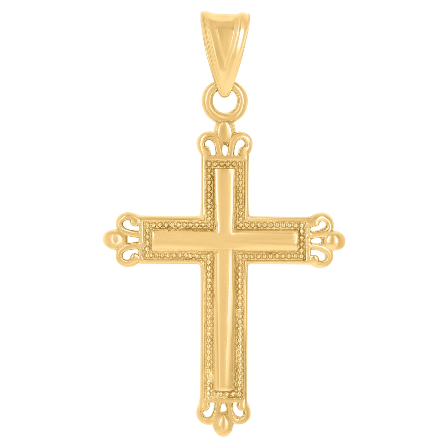 10kt Yellow Gold Womens Cross Religious Charm Pendant