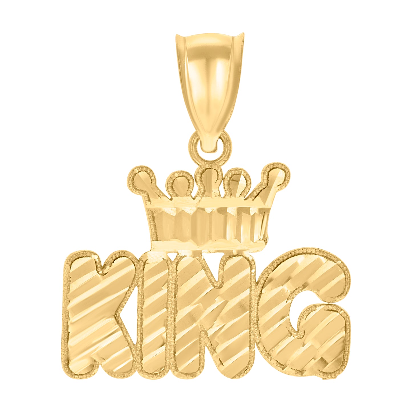 10k Yellow Gold Mens KING Fashion Charm Pendant