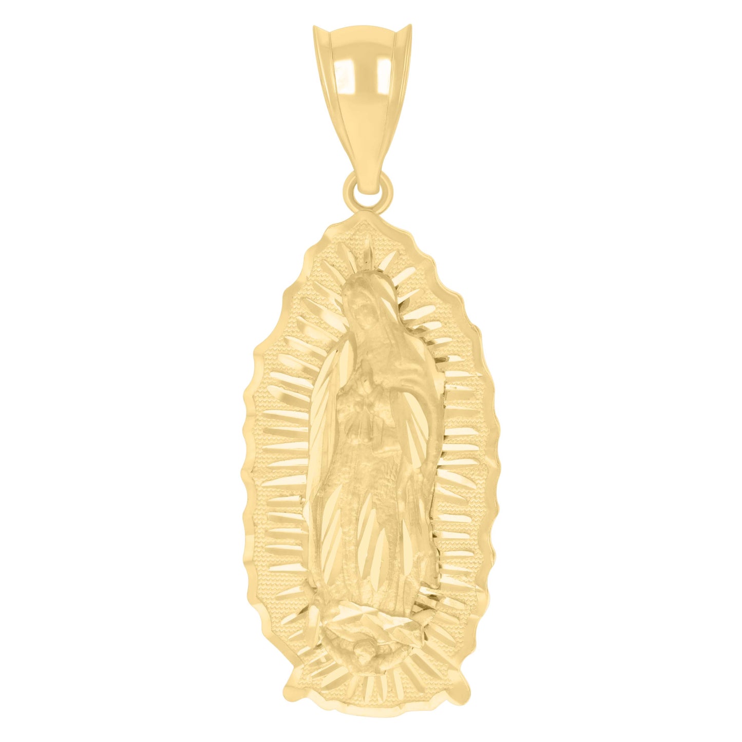 10kt Yellow Gold Womens Guadalupe Religious Charm Pendant