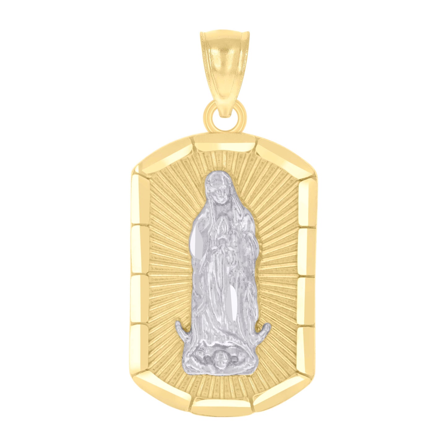 10kt Two-tone Gold Womens Guadalupe Religious Charm Pendant