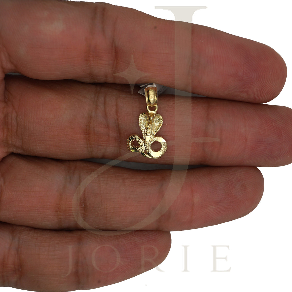 10k Yellow Gold Womens Mens Unisex Cobra Snake Animal Charm Pendant