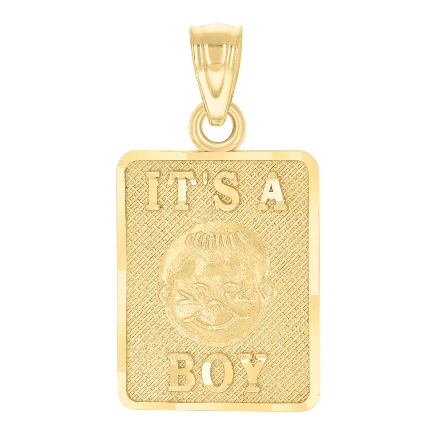 10k Yellow Gold Baby It's A Boy Charm Pendant