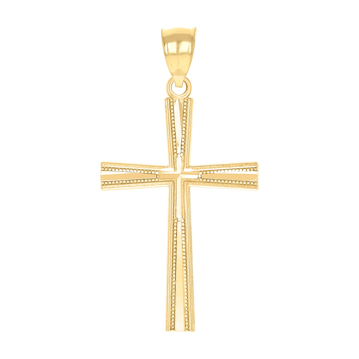 10kt Yellow Gold Unisex Cross Religious Charm Pendant