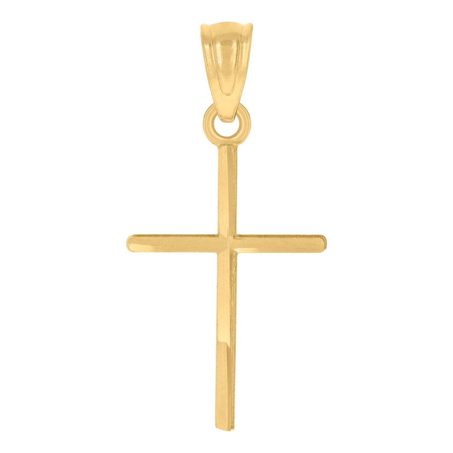 10kt Yellow Gold Unisex Cross Religious Charm Pendant