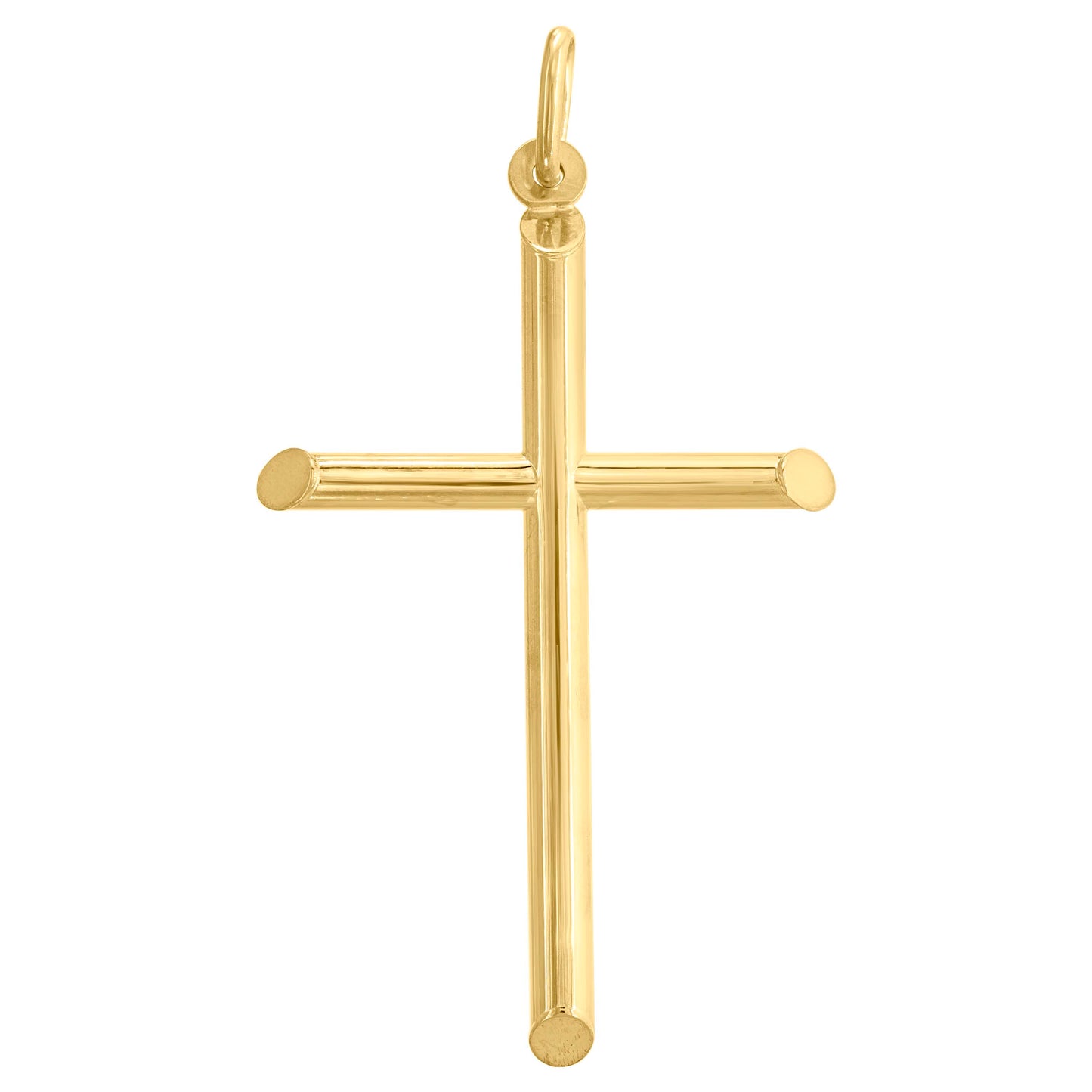 10kt Yellow Gold Mens Cross Religious Charm Pendant