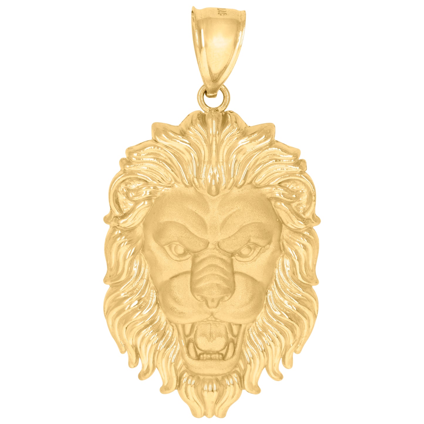 10k Yellow Gold Mens Leo/Lion Animal Zodiac Sign/Wildlife Charm Pendant
