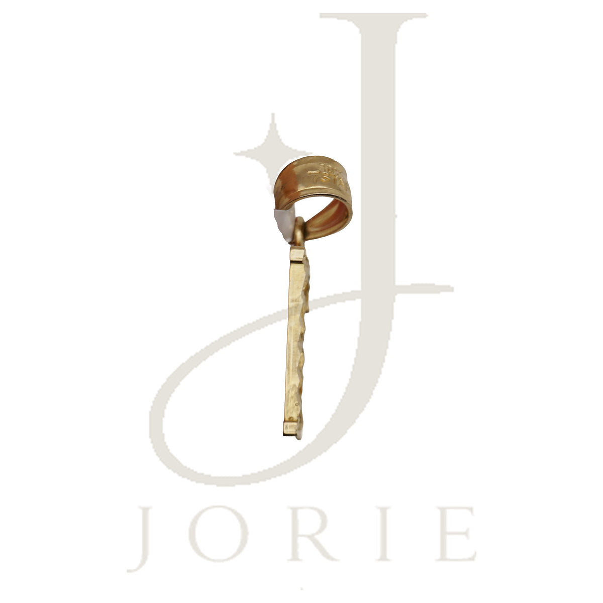 10k Yellow Gold Unisex Initial E Alphabet Charm Pendant