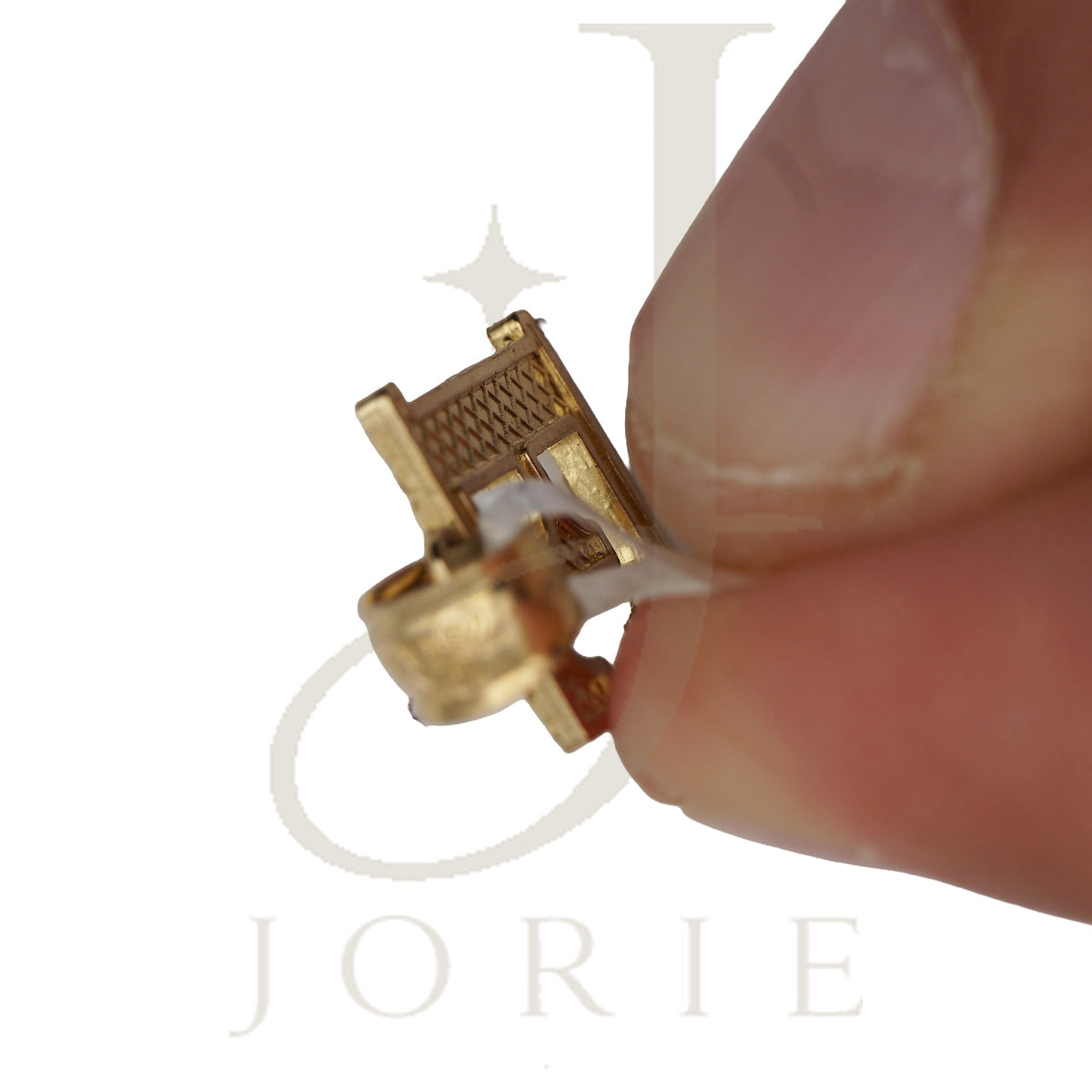 10k Yellow Gold Unisex Initial E Alphabet Charm Pendant