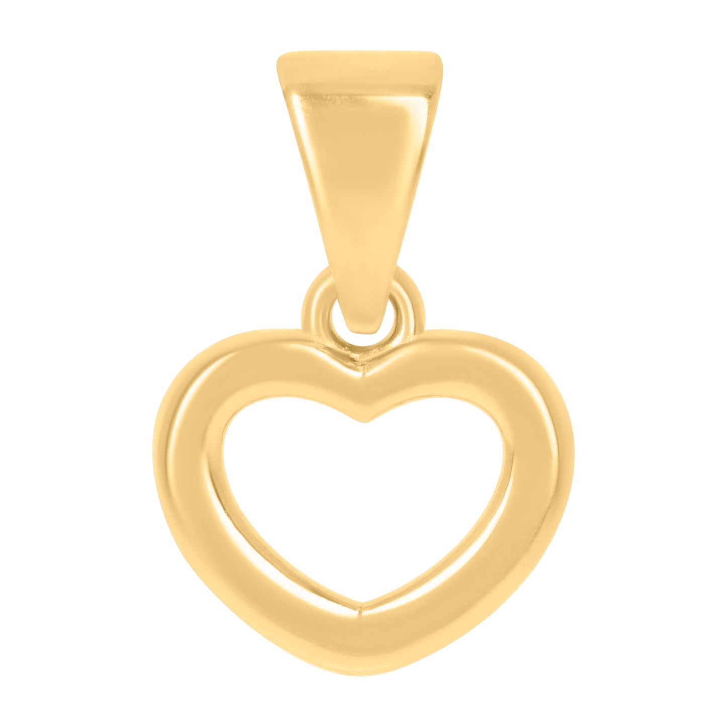 10k Yellow Gold Womens Heart Charm Pendant