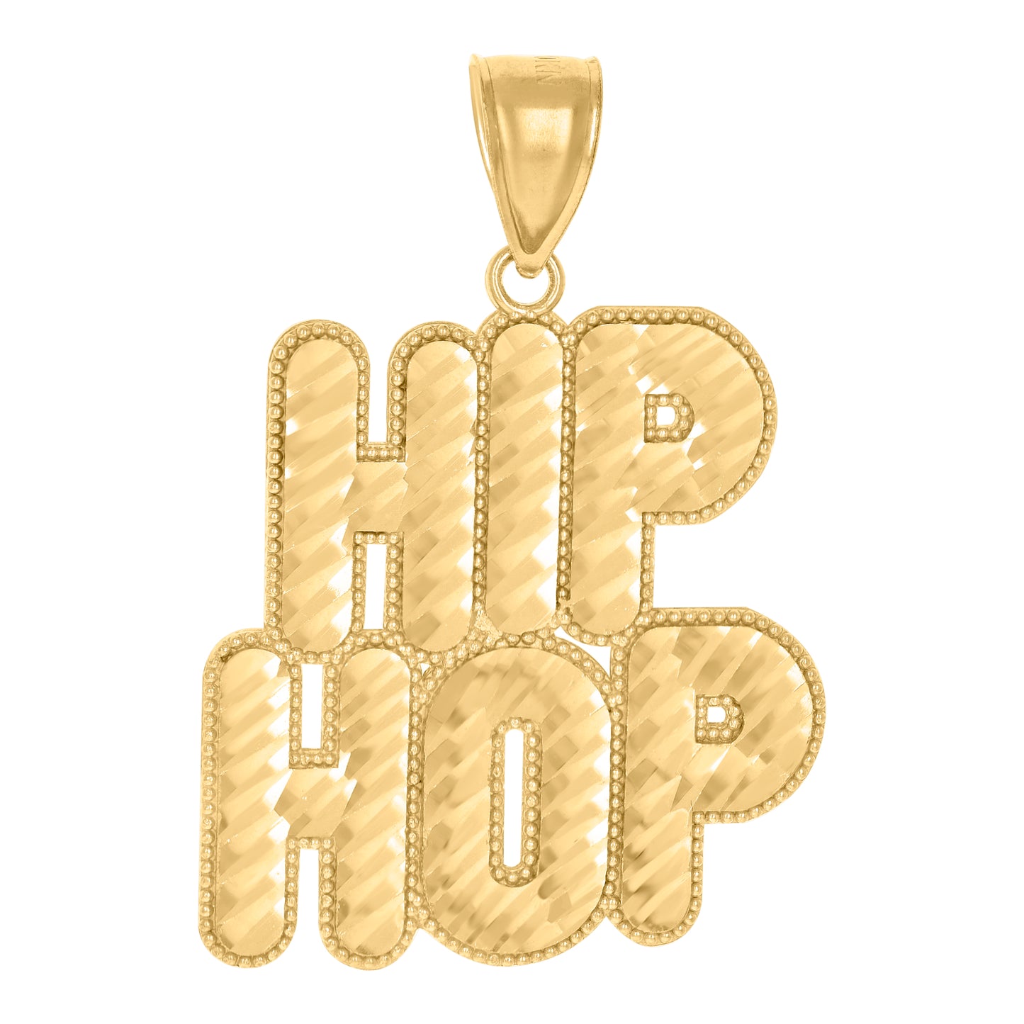 10k Yellow Gold Mens Hip Hop Talking Fashion Charm Pendant