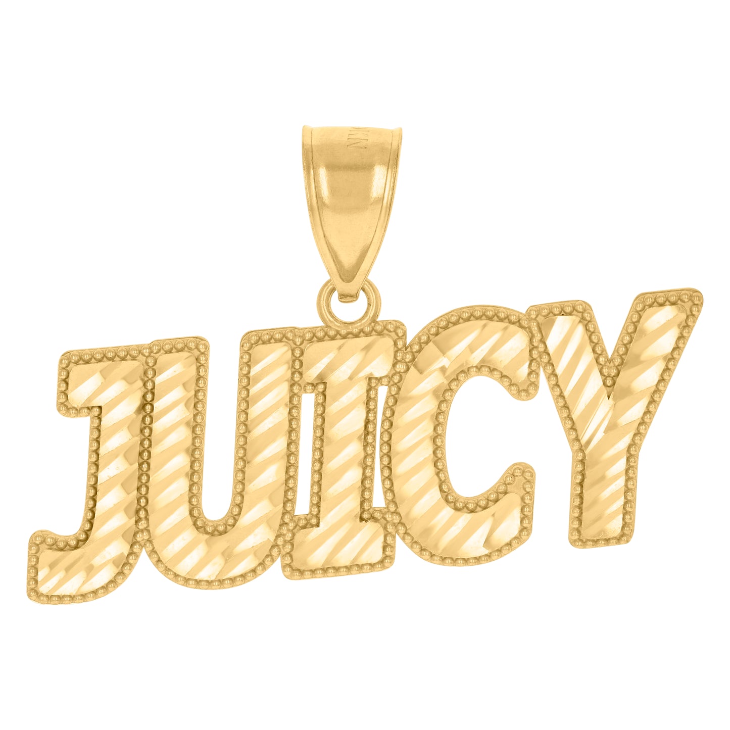 10k Yellow Gold Mens Juicy Fashion Charm Pendant