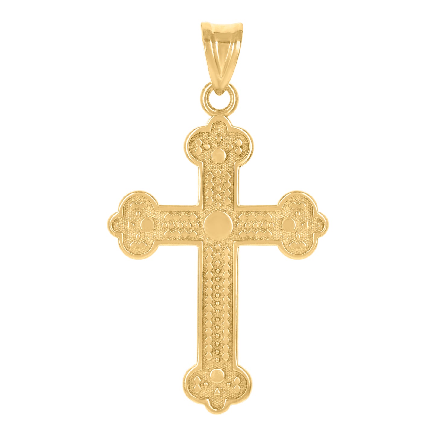 10kt Yellow Gold Unisex Cross Religious Charm Pendant