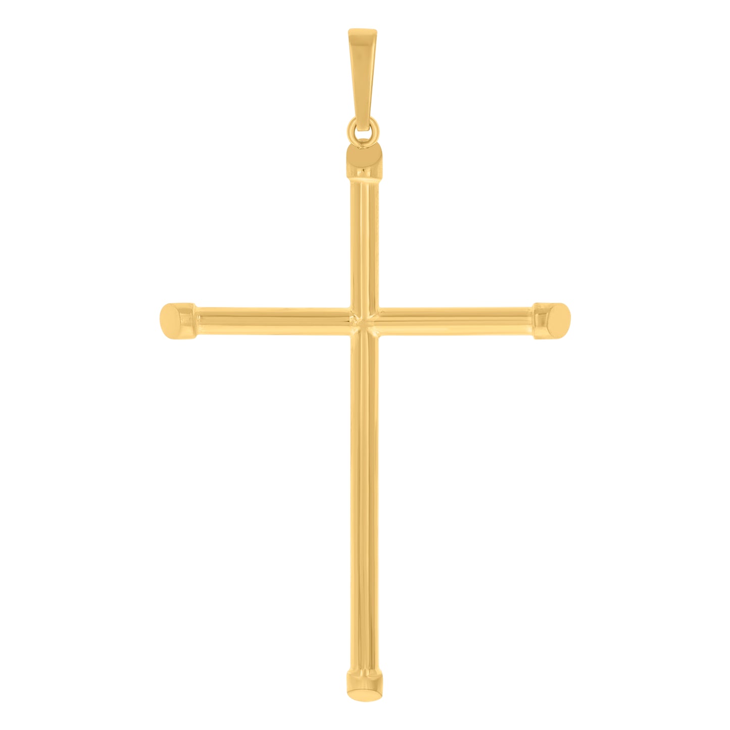 10kt Yellow Gold Mens Cross Religious Charm Pendant