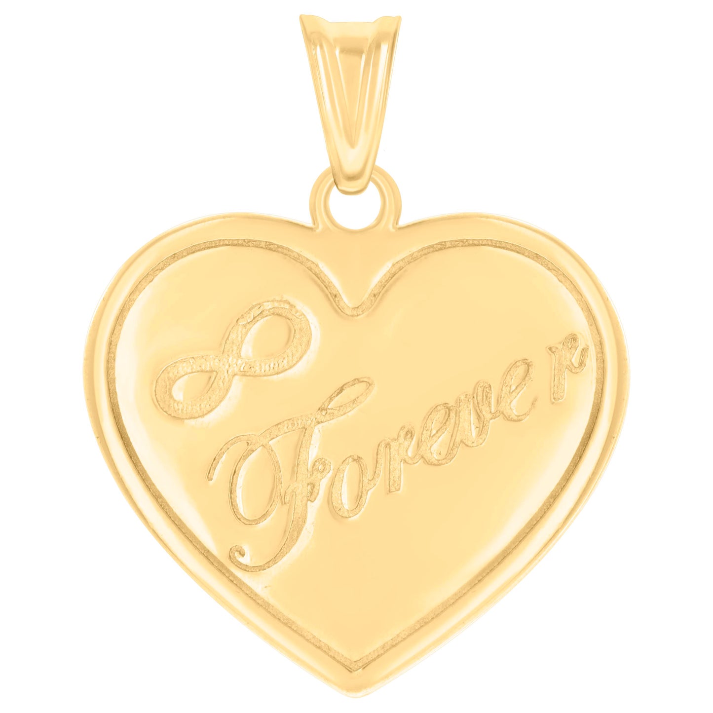 10k Yellow Gold Womens Forever Infinity Heart Charm Pendant