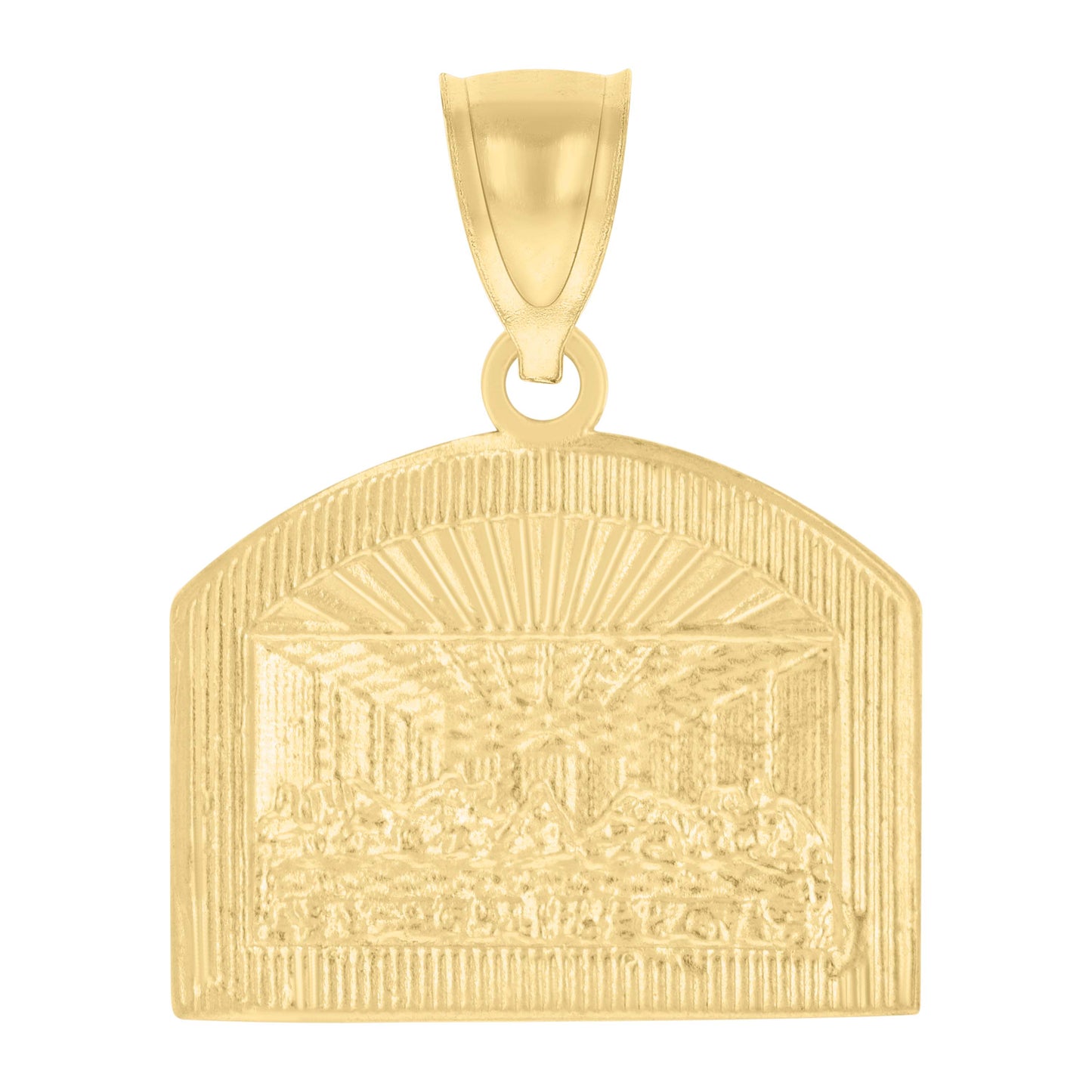 10kt Yellow Gold Mens Last Supper Religious Charm Pendant