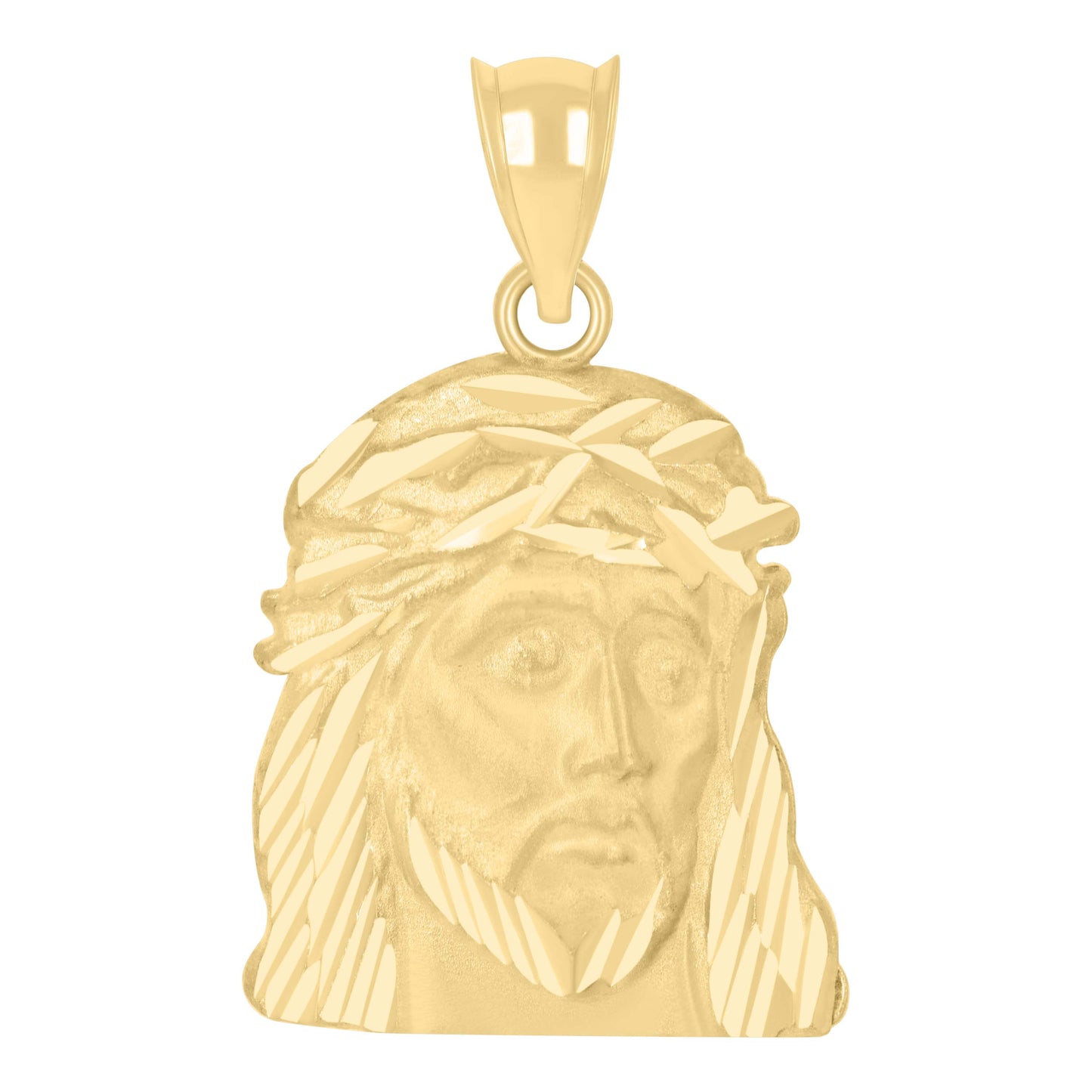 10kt Yellow Gold Mens Jesus Religious Charm Pendant
