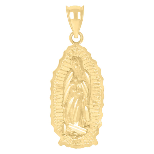 10kt Yellow Gold Womens Guadalupe Religious Charm Pendant