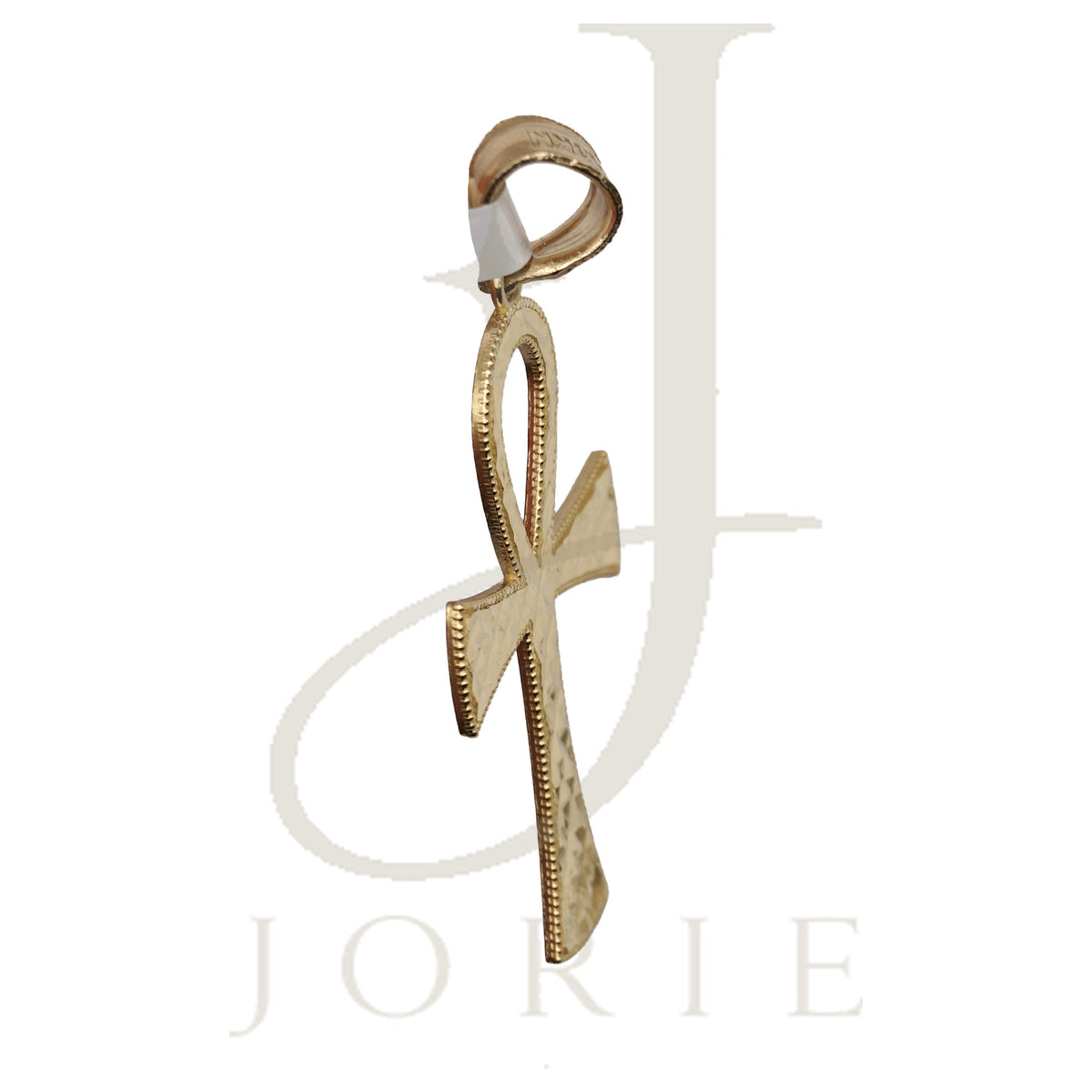 10k Yellow Gold Unisex Egyptian Ankh Cross Religious Charm Pendant