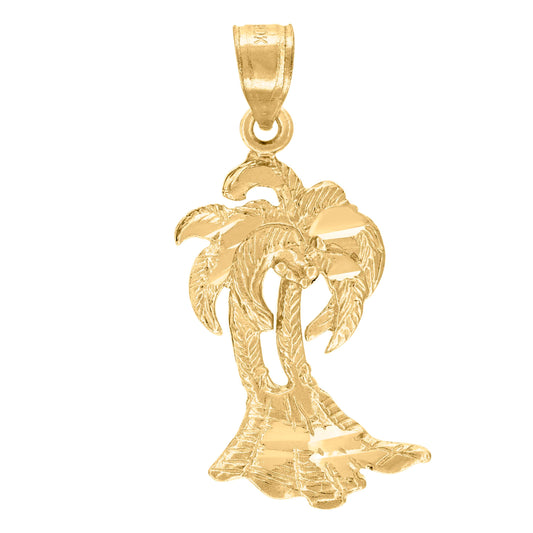 10k Yellow Gold Diamond Cut Unisex Lobster Charm Pendant