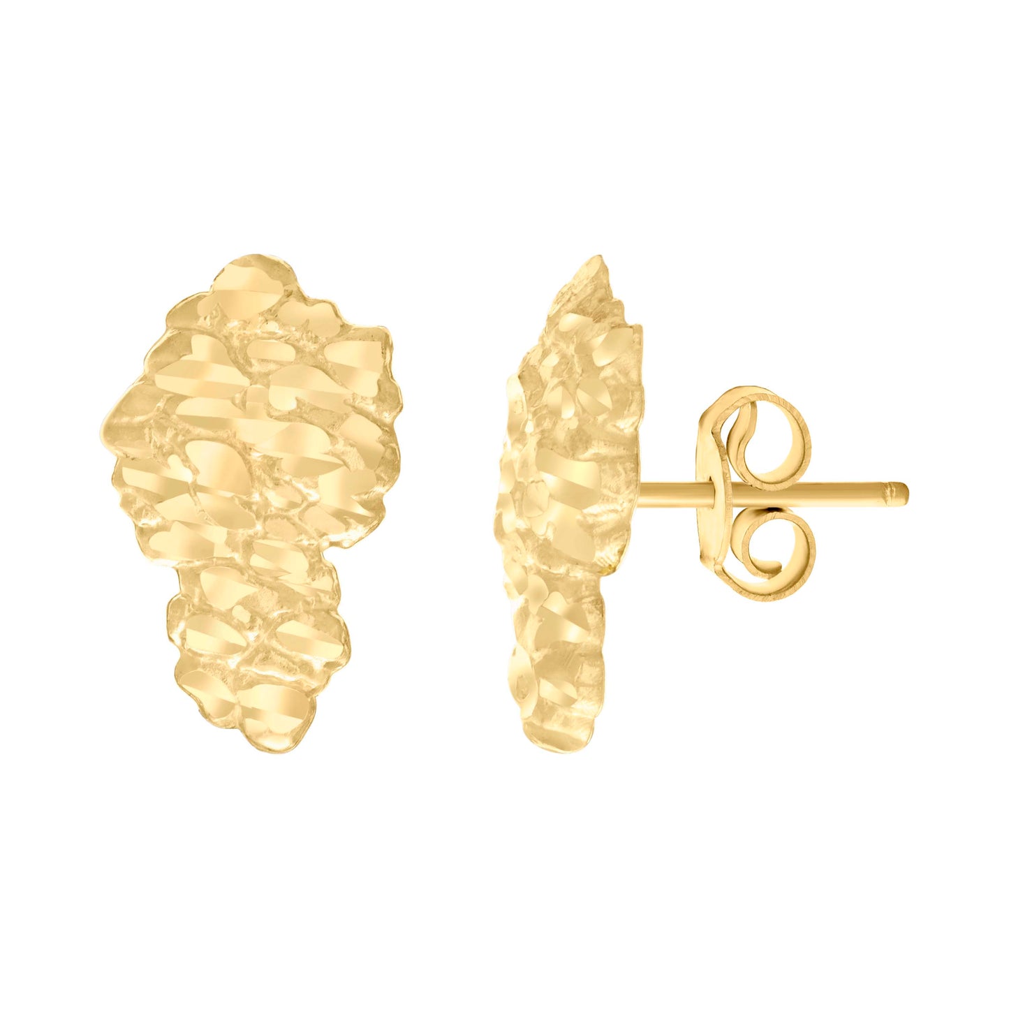 10k Yellow Gold Womens Fashion Stud Earrings