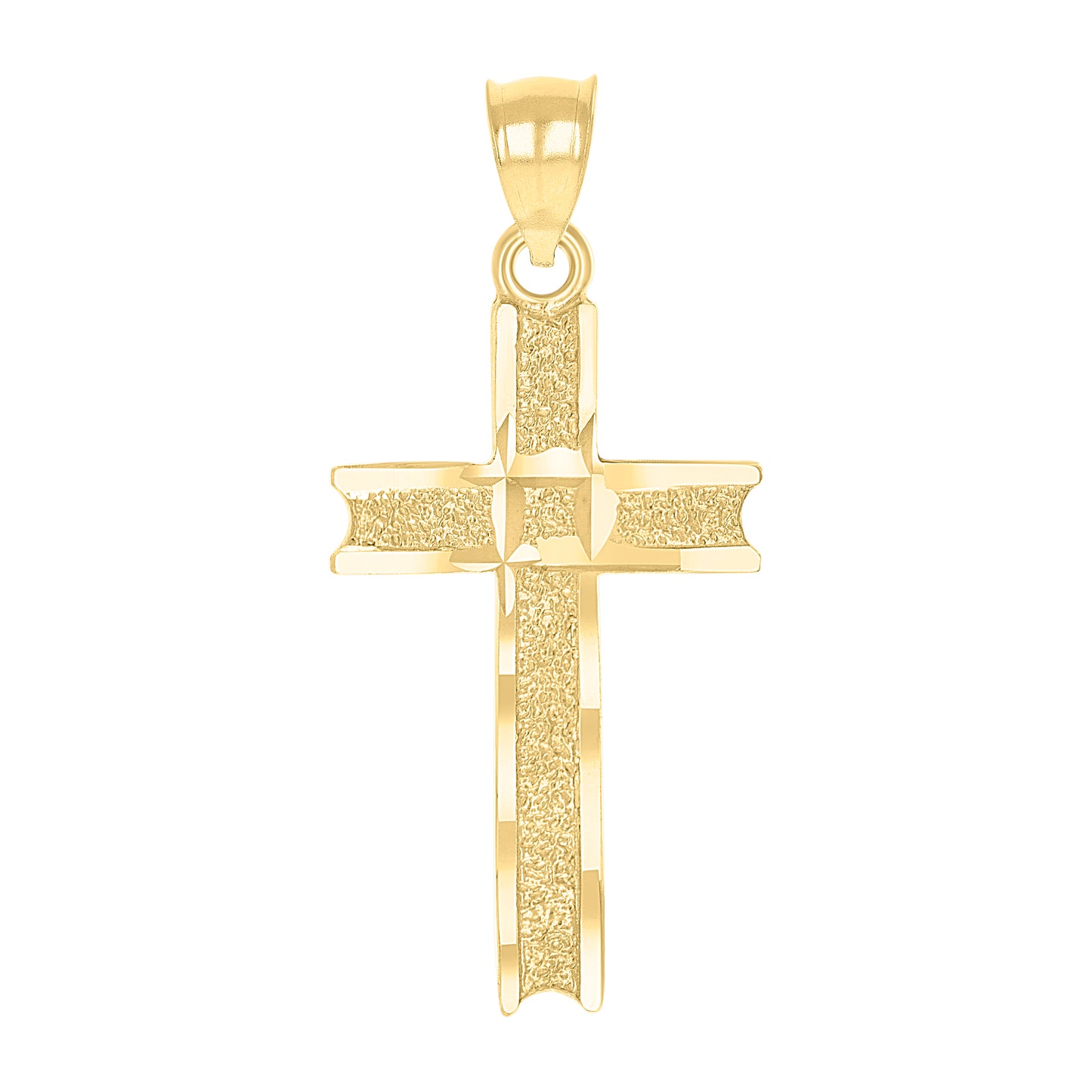 10kt Yellow Gold Womens Mens Unisex Cross Religious Charm Pendant