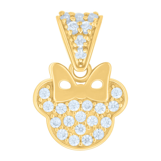 10k Yellow Gold Womens Cubic Zirconia Fashion Charm Pendant