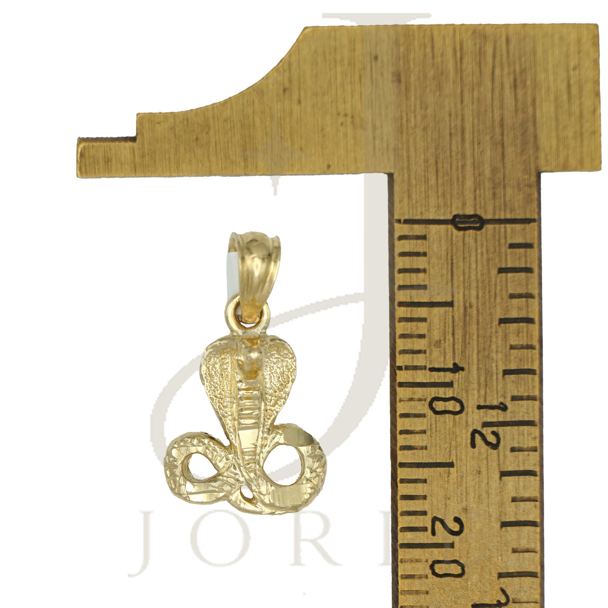10k Yellow Gold Womens Mens Unisex Cobra Snake Animal Charm Pendant