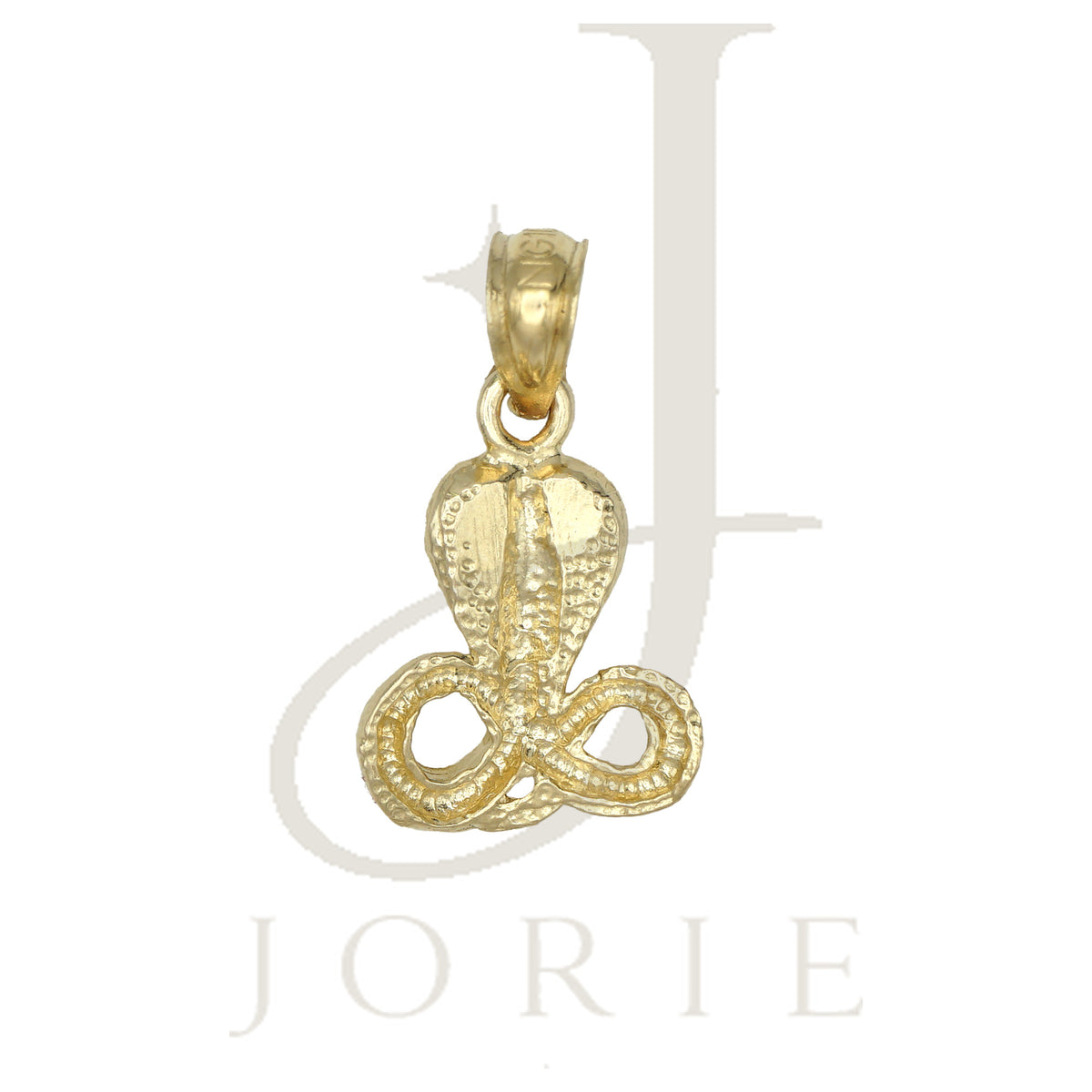 10k Yellow Gold Womens Mens Unisex Cobra Snake Animal Charm Pendant