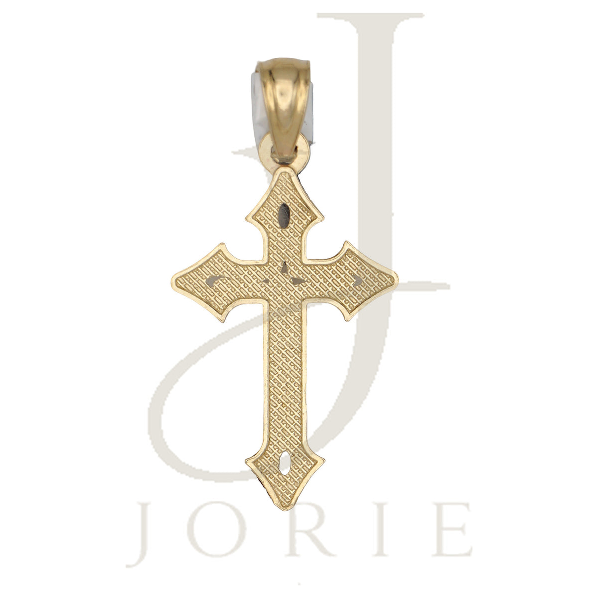 10k Yellow Gold Unisex Crucifix Cross Religious Charm Pendant