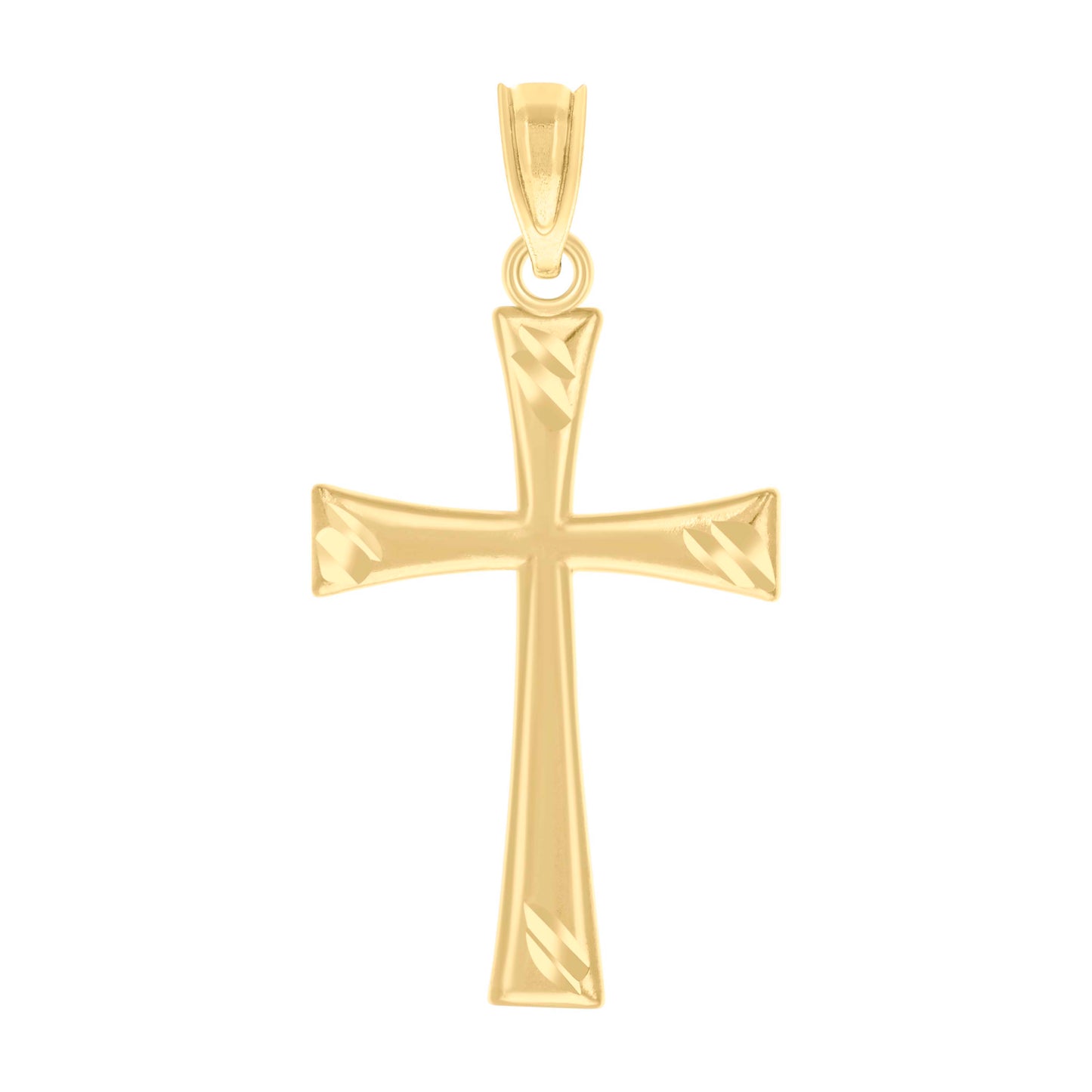 10kt Yellow Gold Unisex Cross Religious Charm Pendant
