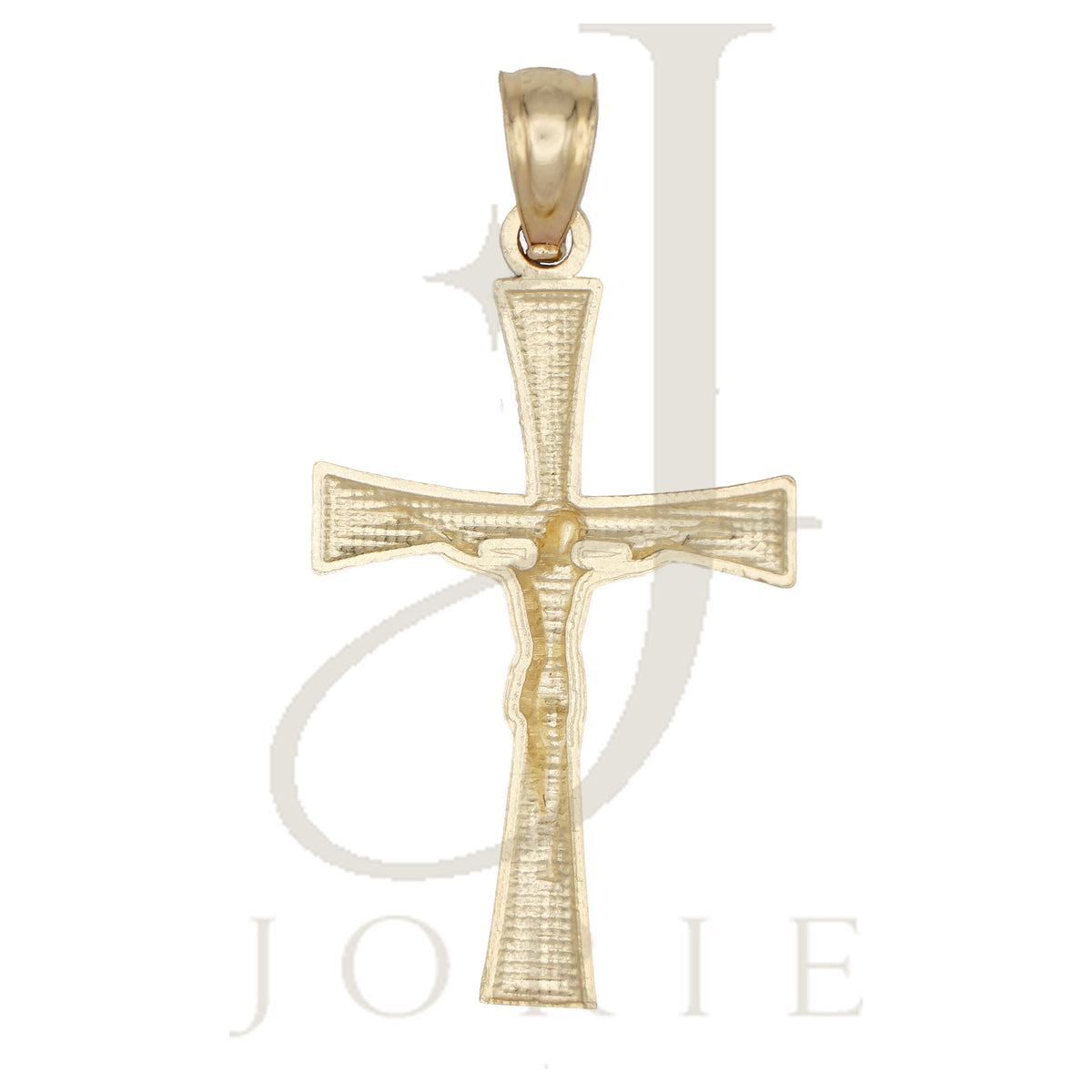 10k Yellow Gold Unisex Cross Crucifix Religious Charm Pendant
