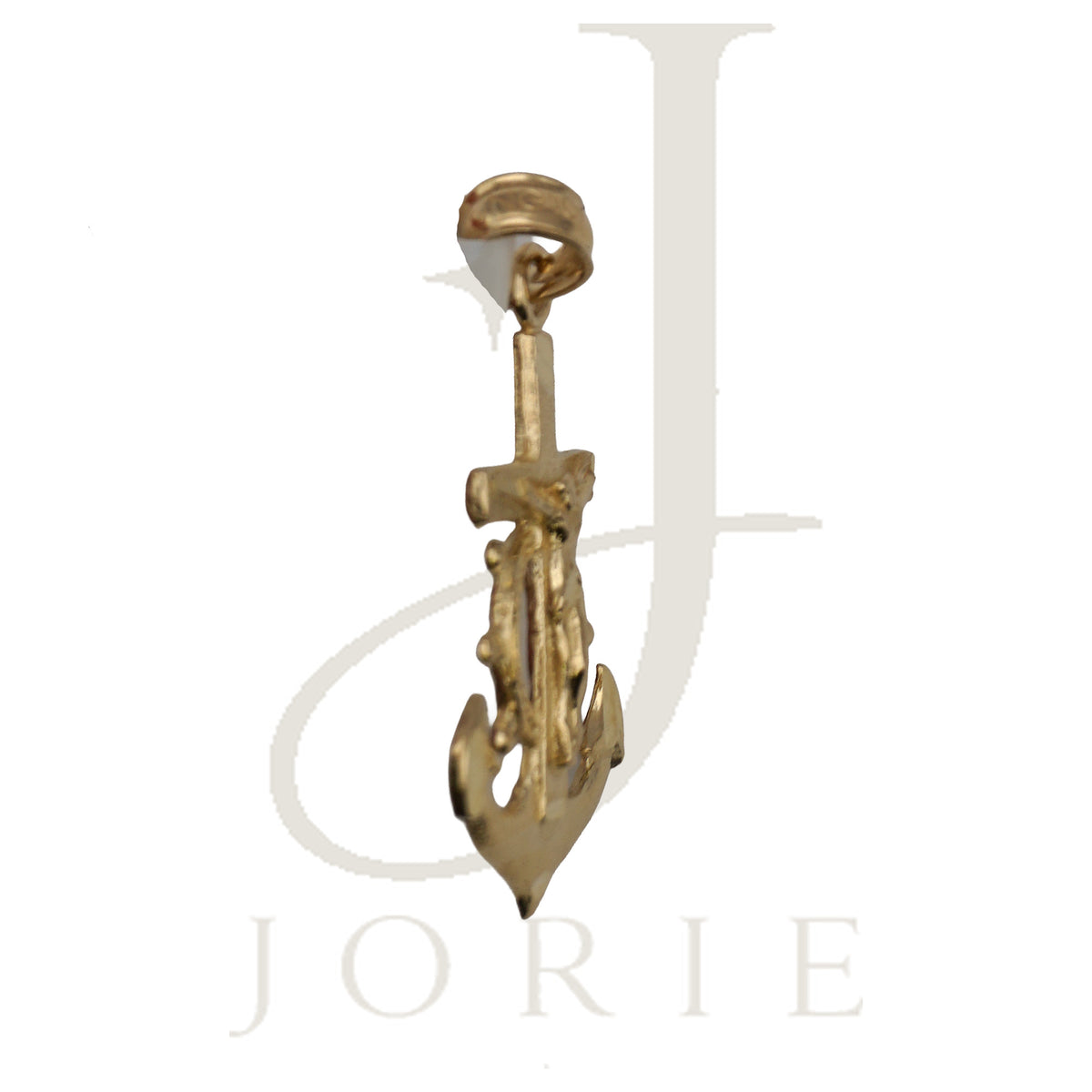 10k Yellow Gold Mariner Anchor Crucifix Cross Religious Charm Pendant