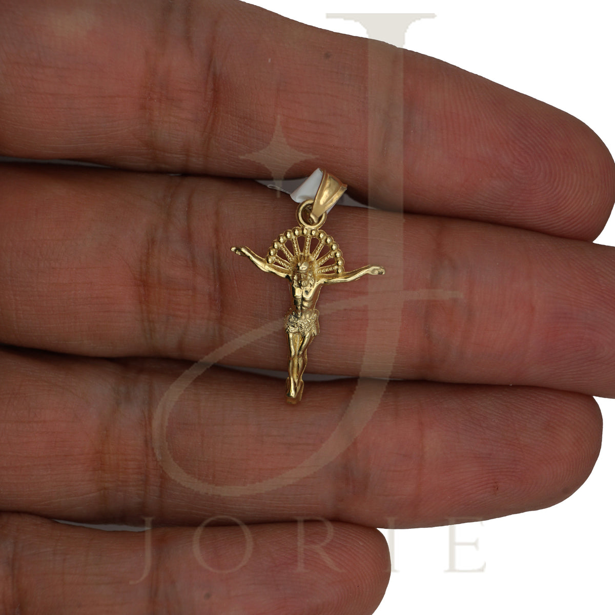 10k Yellow Gold Unisex Crucifix Religious Charm Pendant