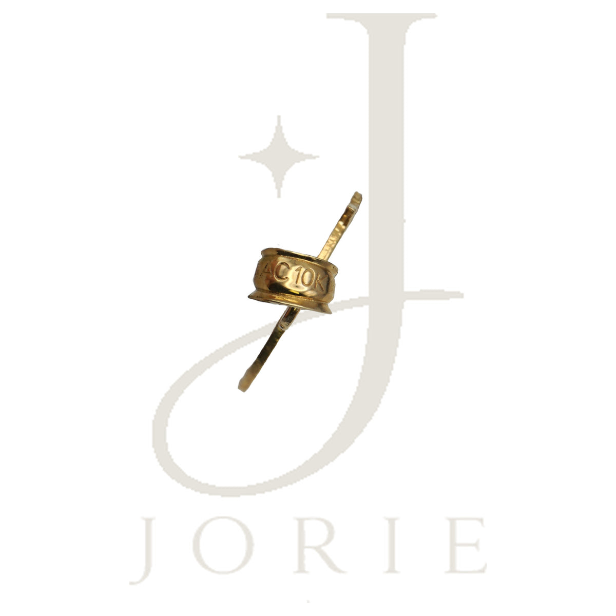 10k Yellow Gold Unisex Initial Letter Alphabet C Charm Pendant