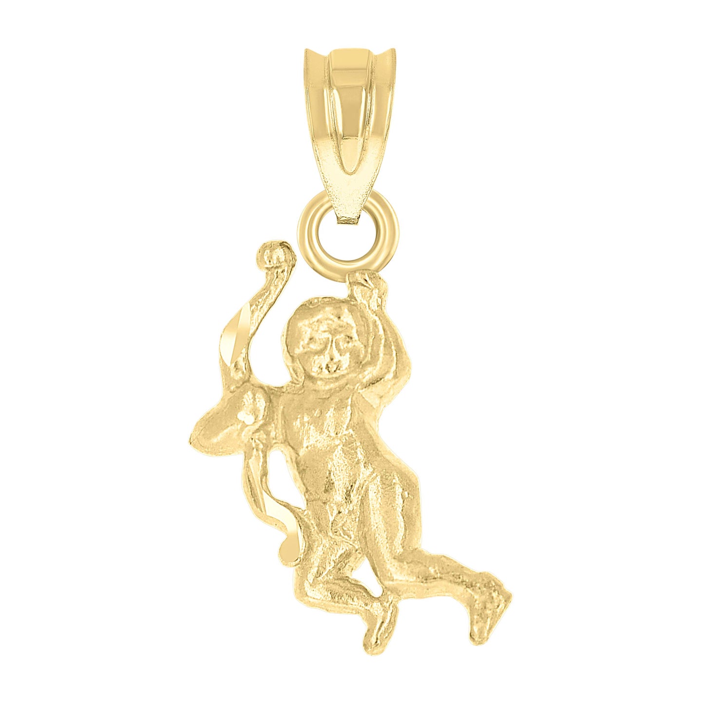 10k Yellow Gold Womens Angel Religious Charm Pendant