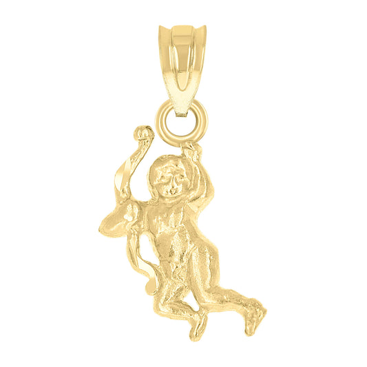 10k Yellow Gold Womens Angel Religious Charm Pendant