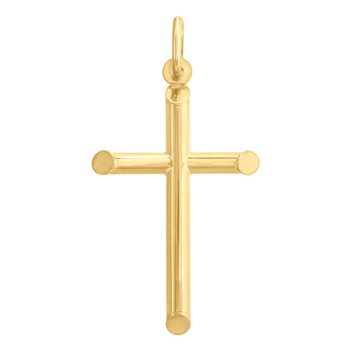 10kt Yellow Gold Mens Cross Religious Charm Pendant