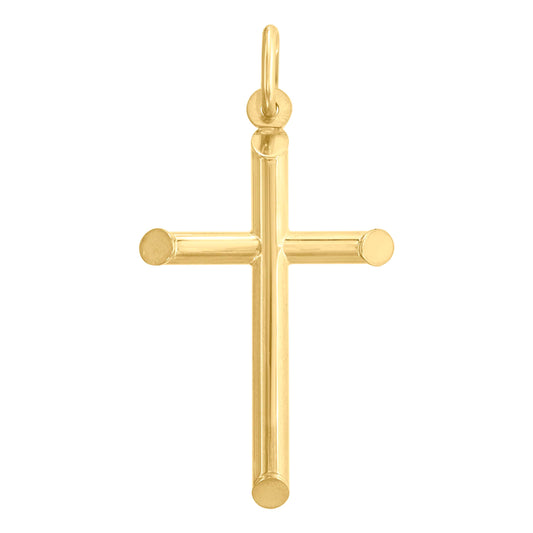10kt Yellow Gold Mens Cross Religious Charm Pendant