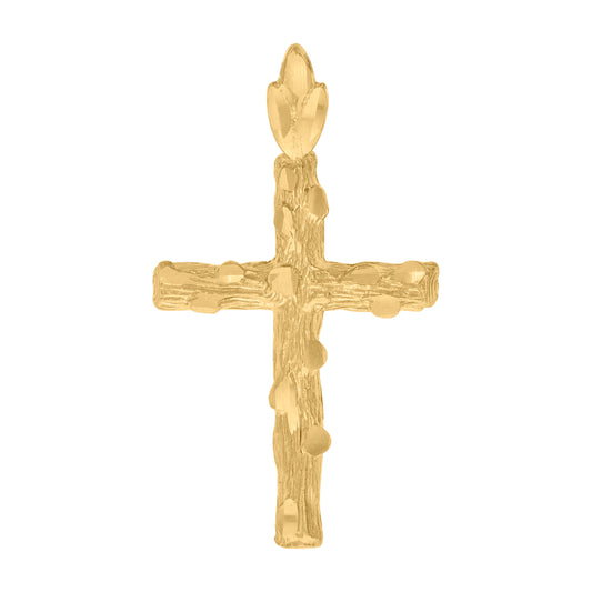 10kt Yellow Gold Womens Mens Unisex Cross Religious Charm Pendant