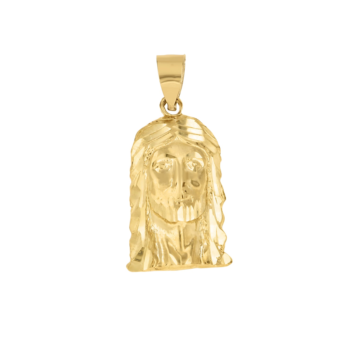 10kt Yellow Gold Mens Jesus Religious Charm Pendant