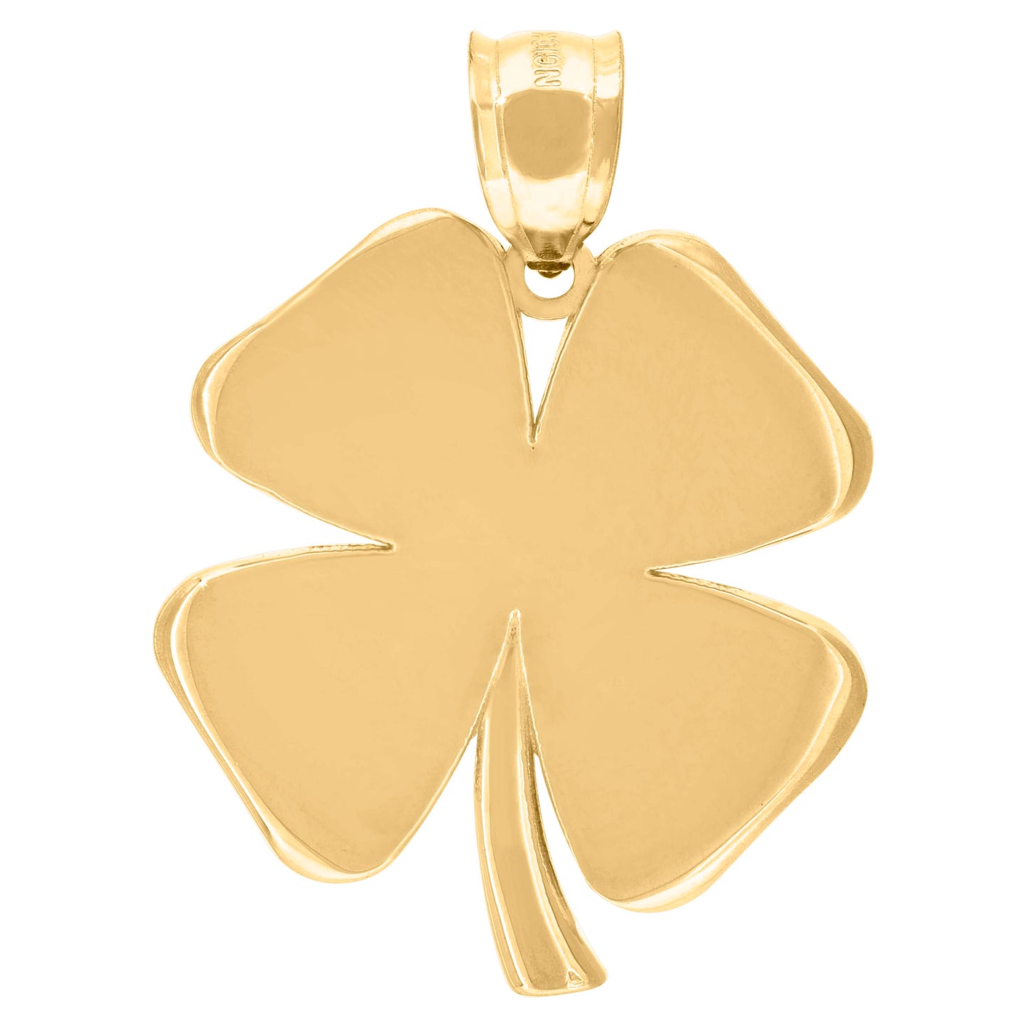10k Yellow Gold Womens Four Leaf Charm Pendant